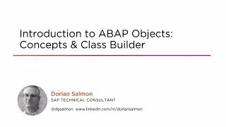 Course Preview: Introduction to ABAP Objects: Concepts & Class Builder