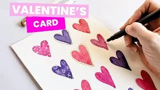 Paint a Watercolor Valentine's Day Card