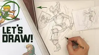 Draw Classic Link in Action! (The Legend of Zelda - Learning to Draw)