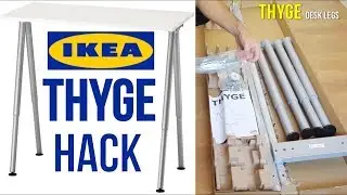 IKEA THYGE Desk Assembly Hack - THYGE Desk legs + LINMON Table Top