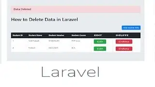 CRUD: How to Delete Data in Laravel - Part - 4/4