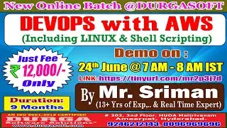 DEVOPS with AWS (Including LINUX & Shell Scripting) Online Training @ DURGASOFT