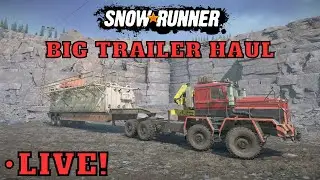 Season 13 Live Gameplay! Construction Trailer Haul SnowRunner Update Zherbai Quarries Kazakhstan