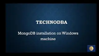 Installation of MongoDB on windows machine