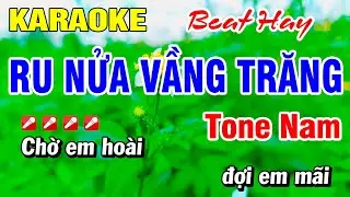 Karaoke Ru Nửa Vầng Trăng (Beat Hay) Tone Nam Nhạc Sống | Hoài Phong Organ