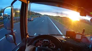 Mesmerizing Sunrise Drive in DAF XF 106 Germany 4k POV