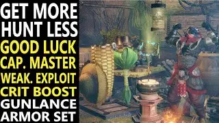 SUNBREAK Gunlance Armor Set - Good Luck - Capture Master - Critical Boost - Weakness Exploit
