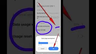 Data Use warning level kaise kare  | Data Usage warning level | lock screen data limit 
