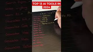 Top 13 #AI tools 2024