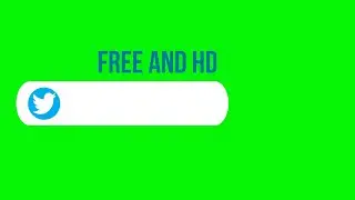 Social Media Twitter Green Screen  Lower Third Free and HD