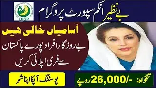 Benazir Income Support Programme BISP Jobs 2020 | Govt Jobs July 2020