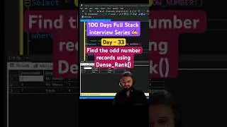 #day33 - How to find the odd number records from the table #coding #sql #sqlserver