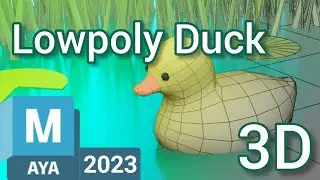 Duck 3D modeling in 2 minutes (Autodesk Maya Tutorial)