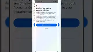 Instagram account delete 🤯