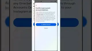 Instagram account delete Parmanently 🤯