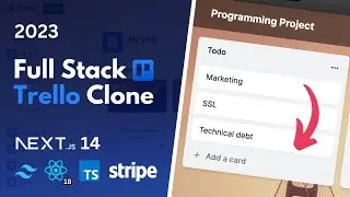 Fullstack Trello Clone: Next.js 14,  Server Actions, React, Prisma, Stripe, Tailwind, MySQL