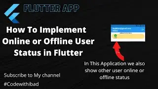 How to Implement  Online & Offline Status of Users  in Flutter| flutter online & offline user status