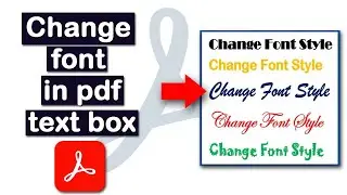 How to change the font in the pdf text box using Adobe Acrobat Pro DC