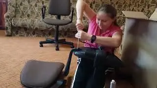 Сборка стула поворотного.