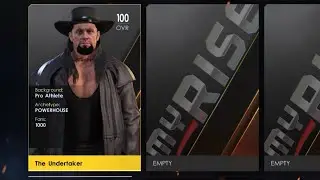 WWE 2K22 MYRISE REAL PLAYER  - THE UNDERTAKER CAW 100 ATTRIBUTE, FULL ENTRANCE, MOVESET & ATTIRE