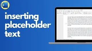 How to insert placeholder text in Microsoft Word