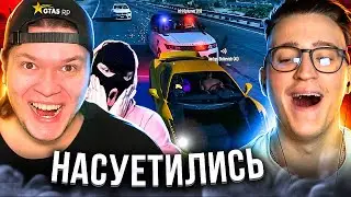 СУЕТА С КОПАМИ с Максимом и Андреем на GTA 5 RP Sunrise