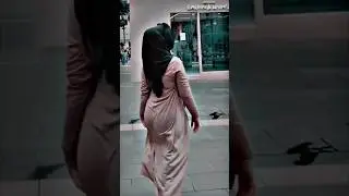 Beautiful Hijab Girl Cat walking 😍😋❤️ 