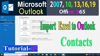 How to Import Contacts From Excel to Outlook |Microsoft Office 365|