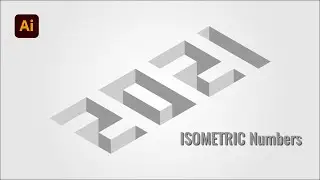 How to Draw Isometric numbers in illustrator - isometric Illustrator Tutorial [HD]