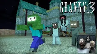 MONSTER MOBS GRANNY 3 ESCAPE CHALLENGE MINECRAFT ANIMATION