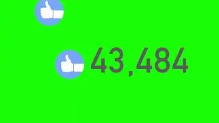 Green Screen | Chroma Key | close up shot of 100K likes being counted with thumbs up icons | 4K | HD