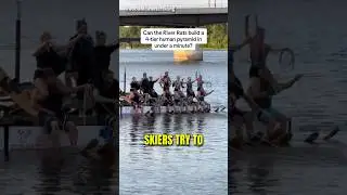 They Built A Human Pyramid While Skiing!