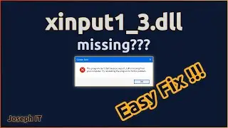 Xinput1_3.dll missing from your computer - Fix dll missing Windows 10