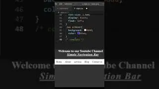 How to Make Simple Navigation Bar in HTML and CSS (Short tutorial) 