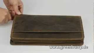 Greenburry Schreibmappe Leder Vintage 1721-25 sattelbraun Green Burry