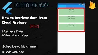 How To Retrieve Data From Cloud Database | Flutter Firebase Database  | Part 3