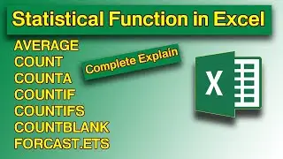 Statistical Function in Excel. Count, counta, countif, countifs, countblank, average formula.