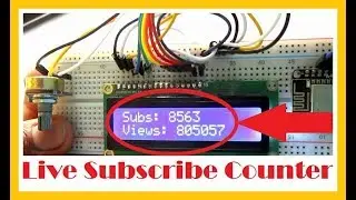 Live Subscribers on LCD!!!! | ESP8266 Live Subscriber Counter using NodeMCU