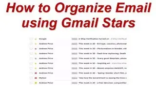 How to Organize Email using Gmail Stars