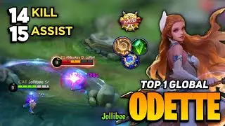 MVP! Odette Gameplay Support [ Top 1 Global Odette Best Build 2021 ] By Jollibee シ︎ - Mobile Legends