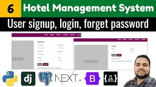 User signup,login & forget password page||Hotel management system||django next.js tutorials