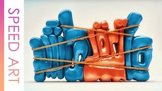 3D arabic typography in 3dsmax