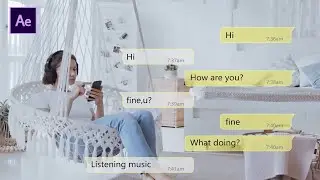 After effects tutorial: Text Message animation in after effects