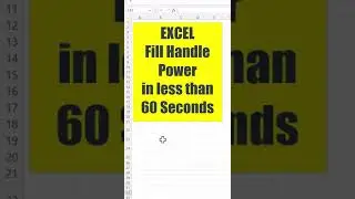 EXCEL Fill Handle Power in 60 secs