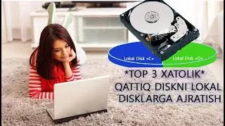 Qattiq Diskni bo'lish C va D disklarga ajratish