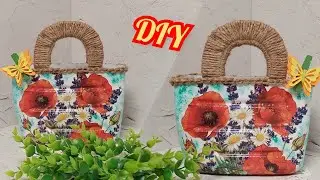 💥УДИВИТЕЛЬНАЯ ИДЕЯ из ПЛАСТИКОВОЙ БУТЫЛКИ. КОРЗИНА своими руками. DIY Crafts ideas.