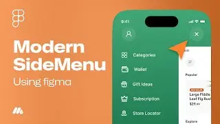 Simple and smart slide menu for mobile app short tutorial using Figma | for beginners | prototype