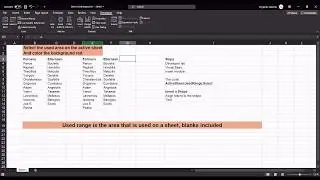 Excel VBA - Select Used Range