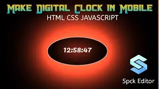 Digital Clock Glowing Effect using HTML Css and JavaScript || JavaScript Project |Coding in Android