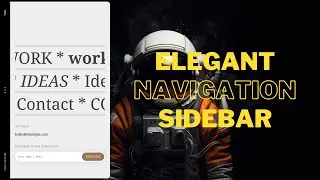 Elegant Navigation Sidebar using HTML & CSS | Tutorial